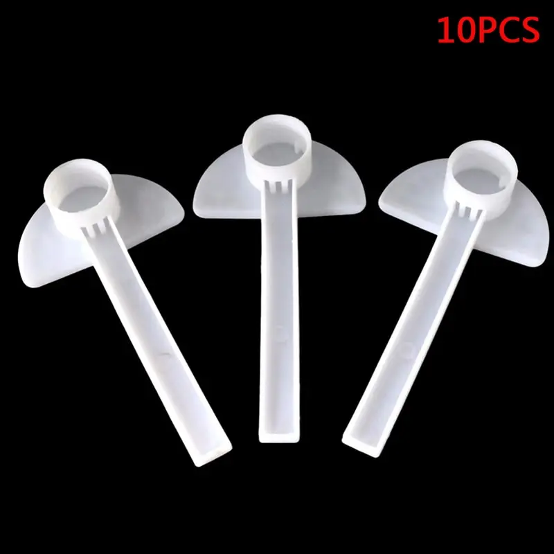 10PCS Beekeeping Tools Round Bees Drinking Feeder Plastic White Feeders Bee Water Drink Drinkers Feeding Beekeeper Supplies