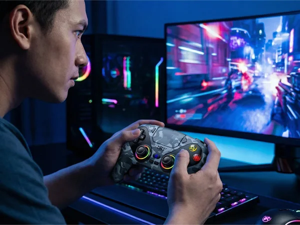 Für Playstation 5/PS5 Controller, RGB Wireless Gamepad, Turbo Dual Sense Vibration Programmierbarer 3D Gaming Controller – Detail 25