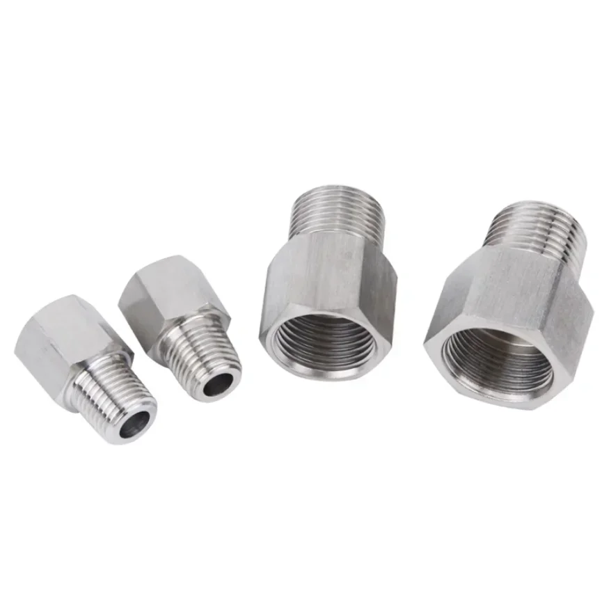 M5 M6 M8 M10 M12 M14 M16 Metric Female to Male Thread 304 Stainless Steel Pipe Fitting Reducer Adapter Connector High Pressure