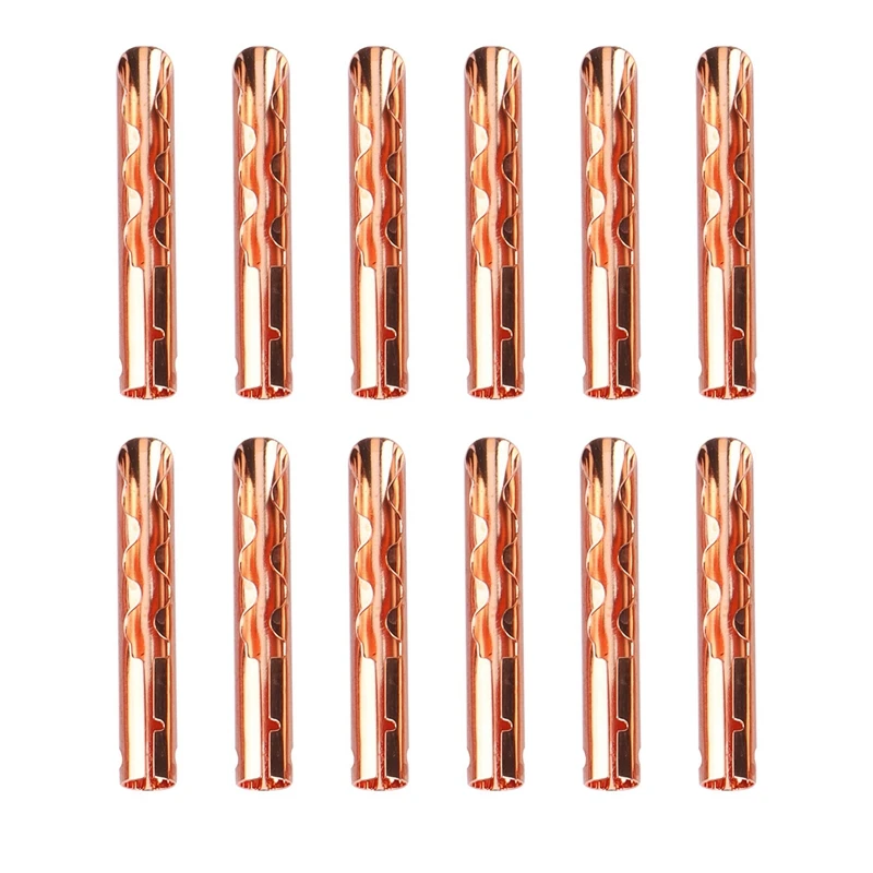 

12Pcs VB432G Gold Silver Copper Audio BFA Z-Type 4Mm Banana Plug Speaker Cable Connector