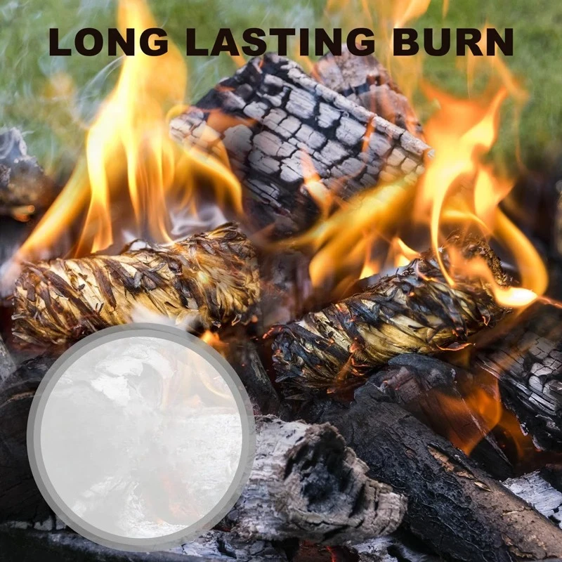 Bulk Pack 20/40/60pcs Natural Fire Starter Wood Wax Sticks Eco-Friendly for Campfires Fireplace Barbecue Stove Chimney Oven Char