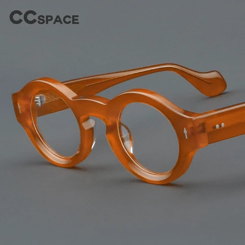 Imagen 2 del producto Gafas de lectura redondas de acetato grueso, réplicas de dioptrías de lujo, remache de alta calidad, visión personalizable más óptica # 57359
