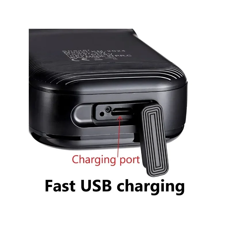 Km-2024 Черный Usb-интерфейс машинка для стрижки волос, Бритва для мужчин, электрические бритвы kemei