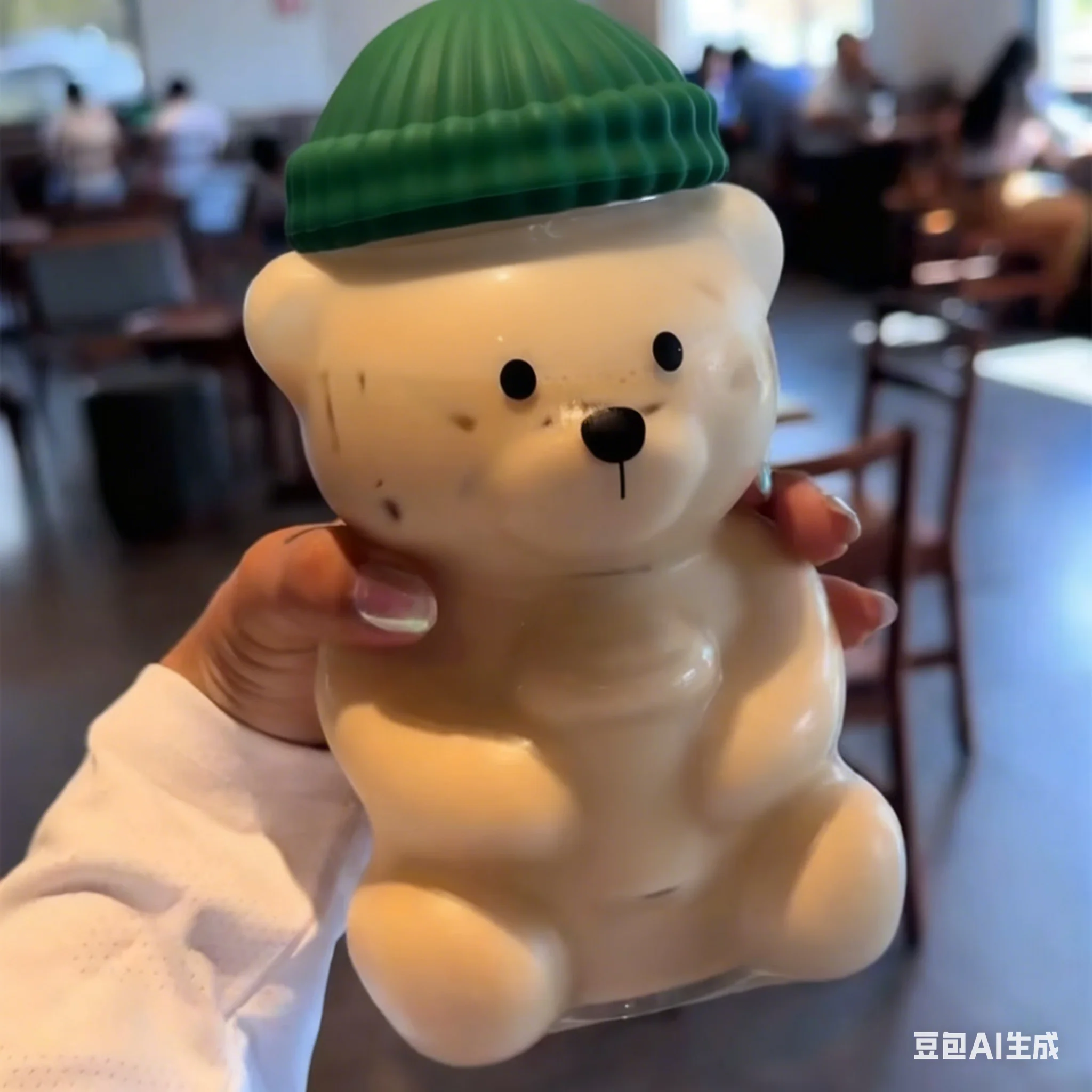 

NEW For Star coffee Bear Shape Plastic Or Glass Cup With Straw Coffee Mug Cute Cartoon Creative Glass Juice Cup Drinkware