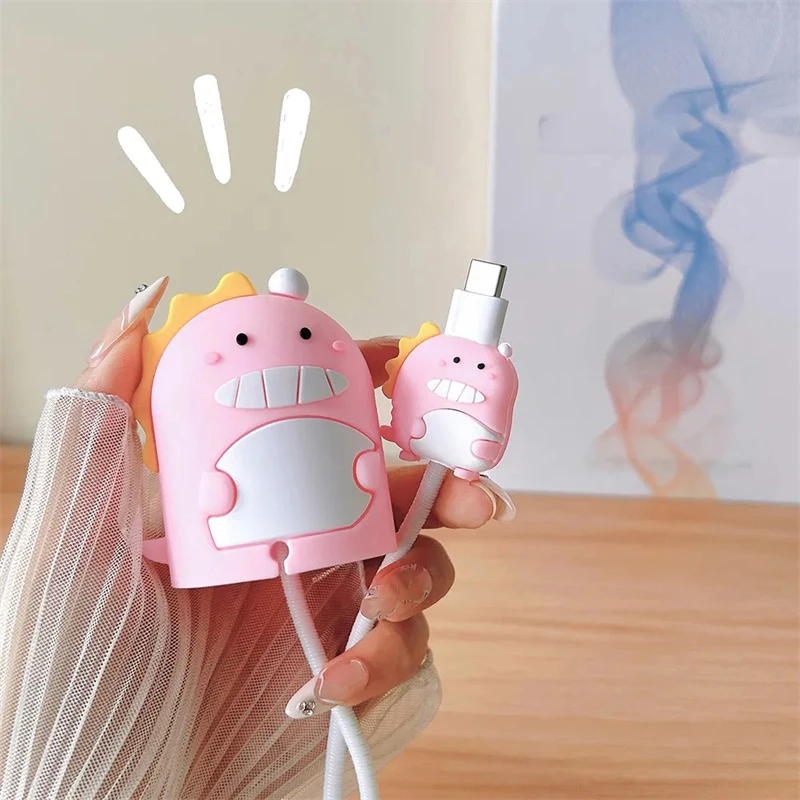 Korea Cute Cartoon Pink Dinosaur Charger Stand 49mm 41 45mm For iWatch 38 42 40 44 Charging Bracket For Apple Watch 9 8 SE 7 6 5