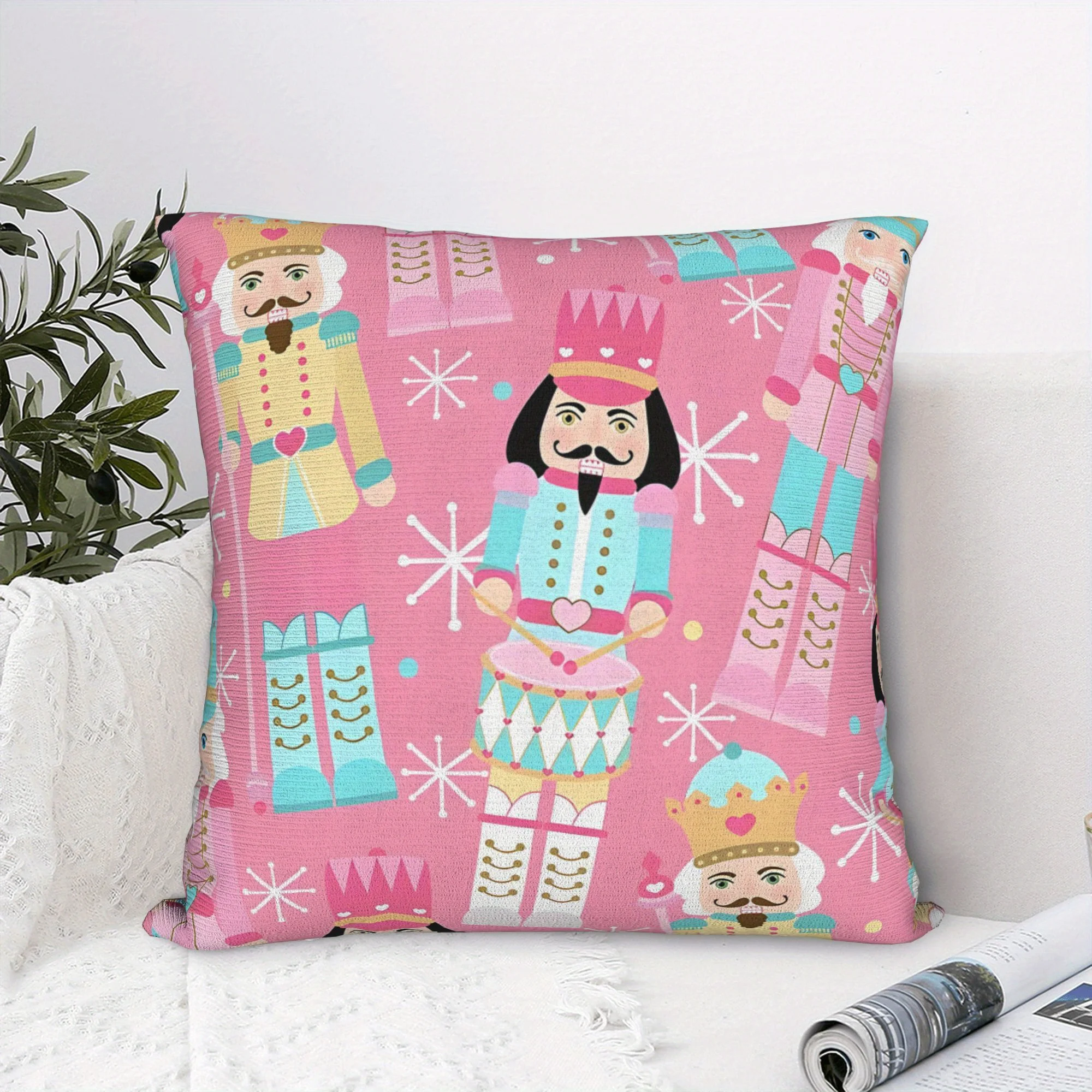 Nutcraker Soldier Cojines Throw Pillow Case Cushion Covers Home Sofa Chair Decorative Backpack