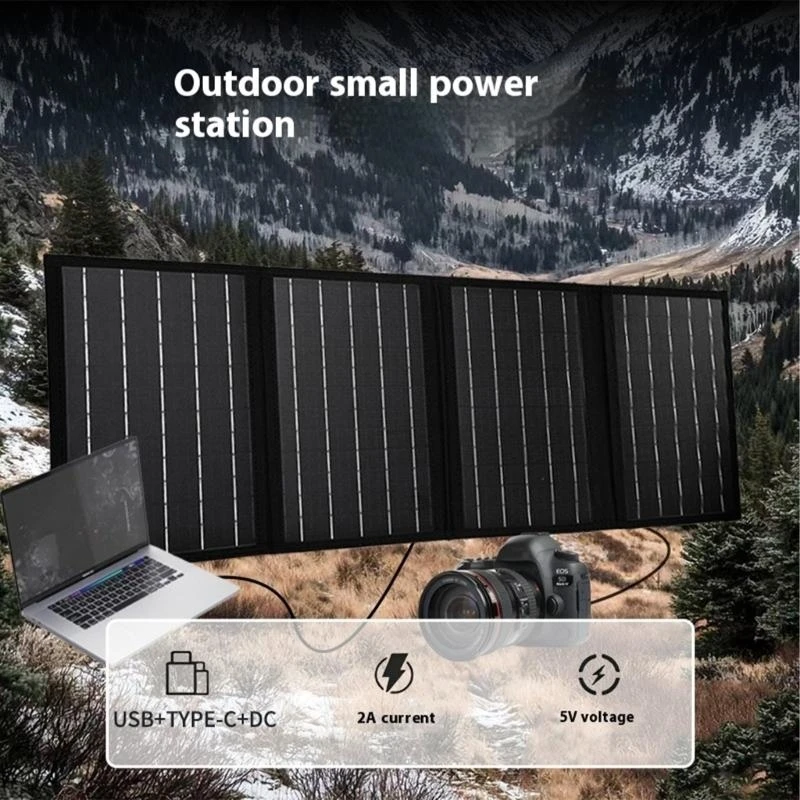 Portable Solar Charging Device 40W Folding Solar Cell Plate Charging Device For Travelling Camping Hiking