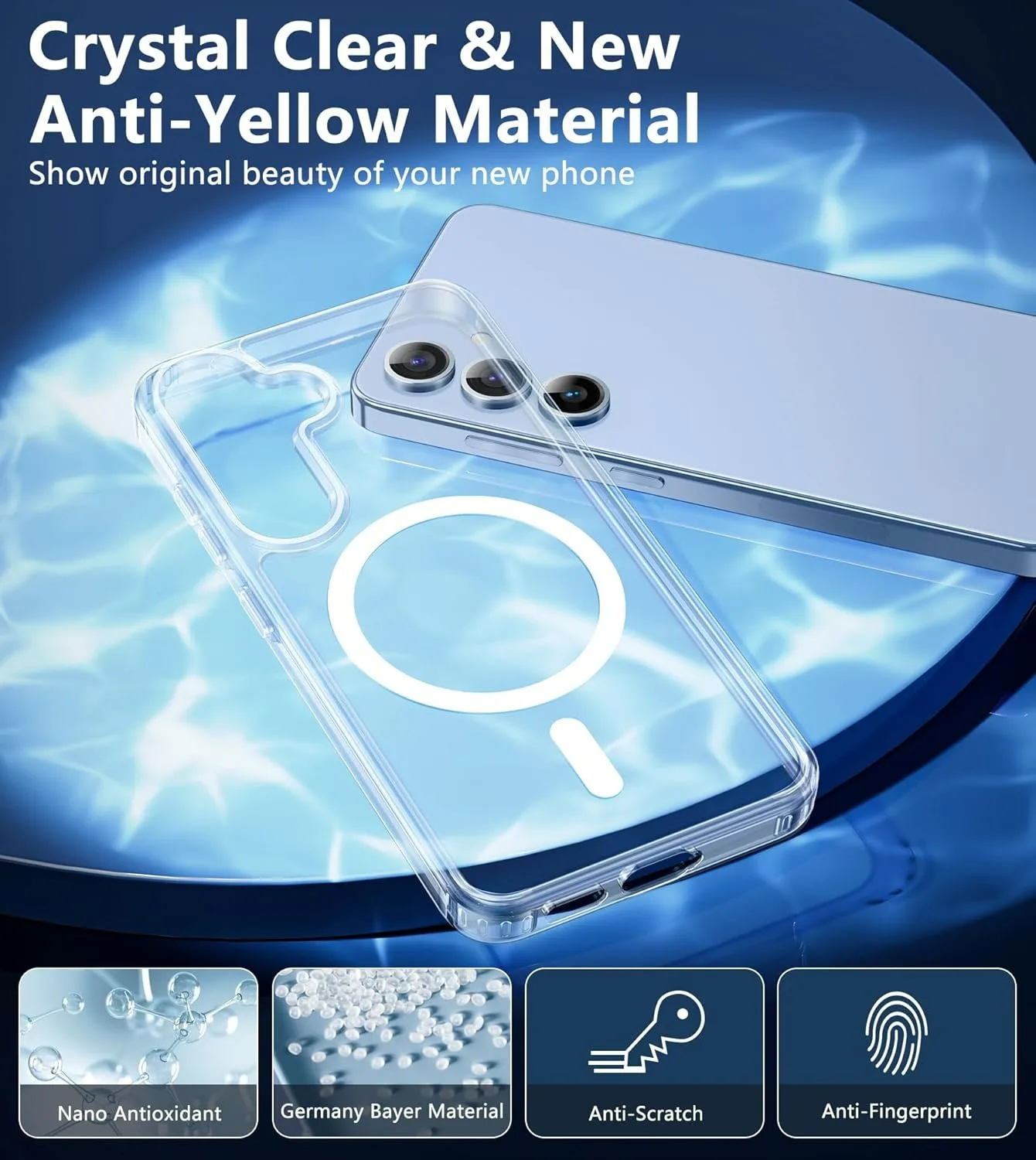 Für MagSafe Transparente Handyhülle für Samsung Galaxy S26 S25 S24 S23 S26 Ultra Plus Stoßfeste Magnetische Hüllen Kabellose Ladeabdeckung – Detail 3