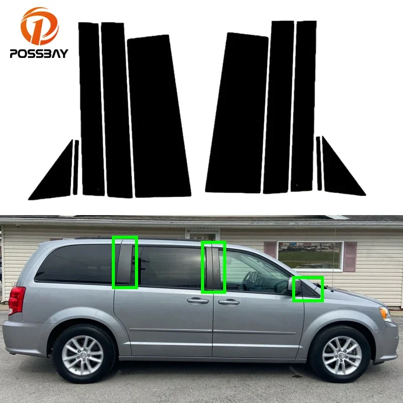 Auto Fenster Säulen pfosten Tür verkleidungen Abdeckung Aufkleber für Dodge Grand Caravan Chrysler Stadt Land Zubehör Auto Außen teil