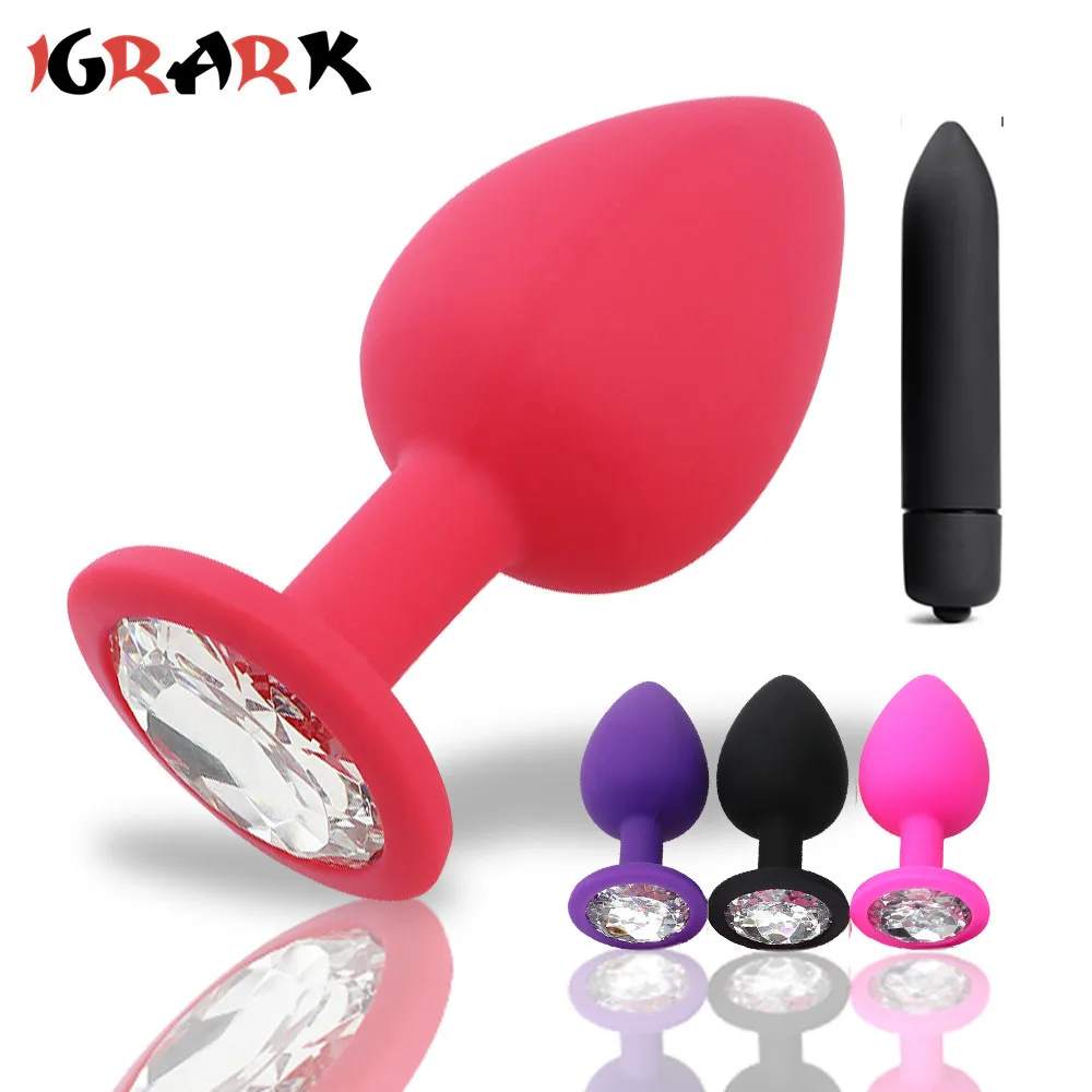 Silicone Butt Plug Anal Plugs Anus Trainer Unisex Sex Stopper G-Spot Bullet Vibrator 18+ Adult SM Sex Toys for Men Women Couples