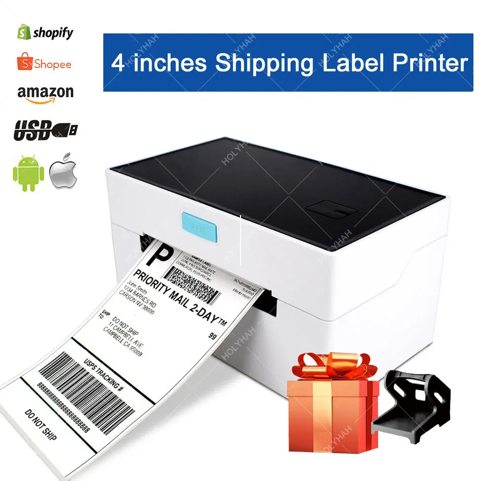 

Amazon shopee shrimp skin Lazada AliExpress E-mail treasure express thermal label printer cross-border hot sale