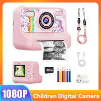 Summer 4000w Pixels Dual Lens 2.4inch 16X Zoom Kids Camera Instant Print Kids Camera for Kids for ages 3-12 Girls Boys Giftskids