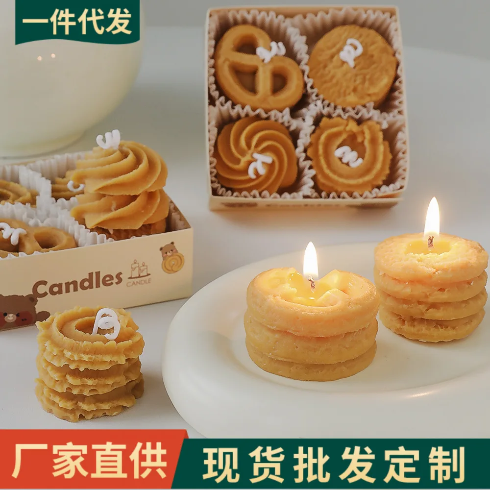 Cookies Aromatherapy Candles DIY Aromatherapy Handmade Gift Fragrance Shape Wax