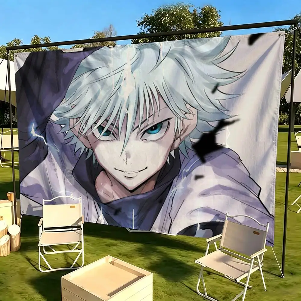 K-Killua Zoldyck H-Hunter X Hunter  Flag Suitable For Party Club Outdoor Interior Wall Decoration Banner Fans Gift