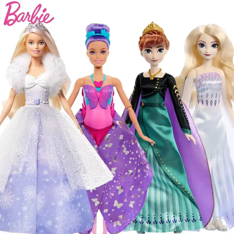 Barbie Mermaid Princess Love Lil And Sisters Toy Set for Girls Homemaking Cross Dressing Warm Gift Idea with Dolls Accessories