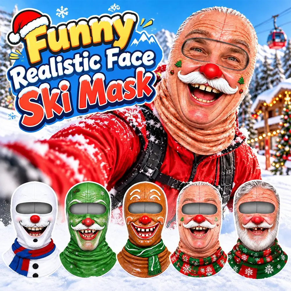 Old Man Pattern Ski Mask Breathable 3D Face Printed Balaclava Keep Warm Elastic Winter Mask Cover