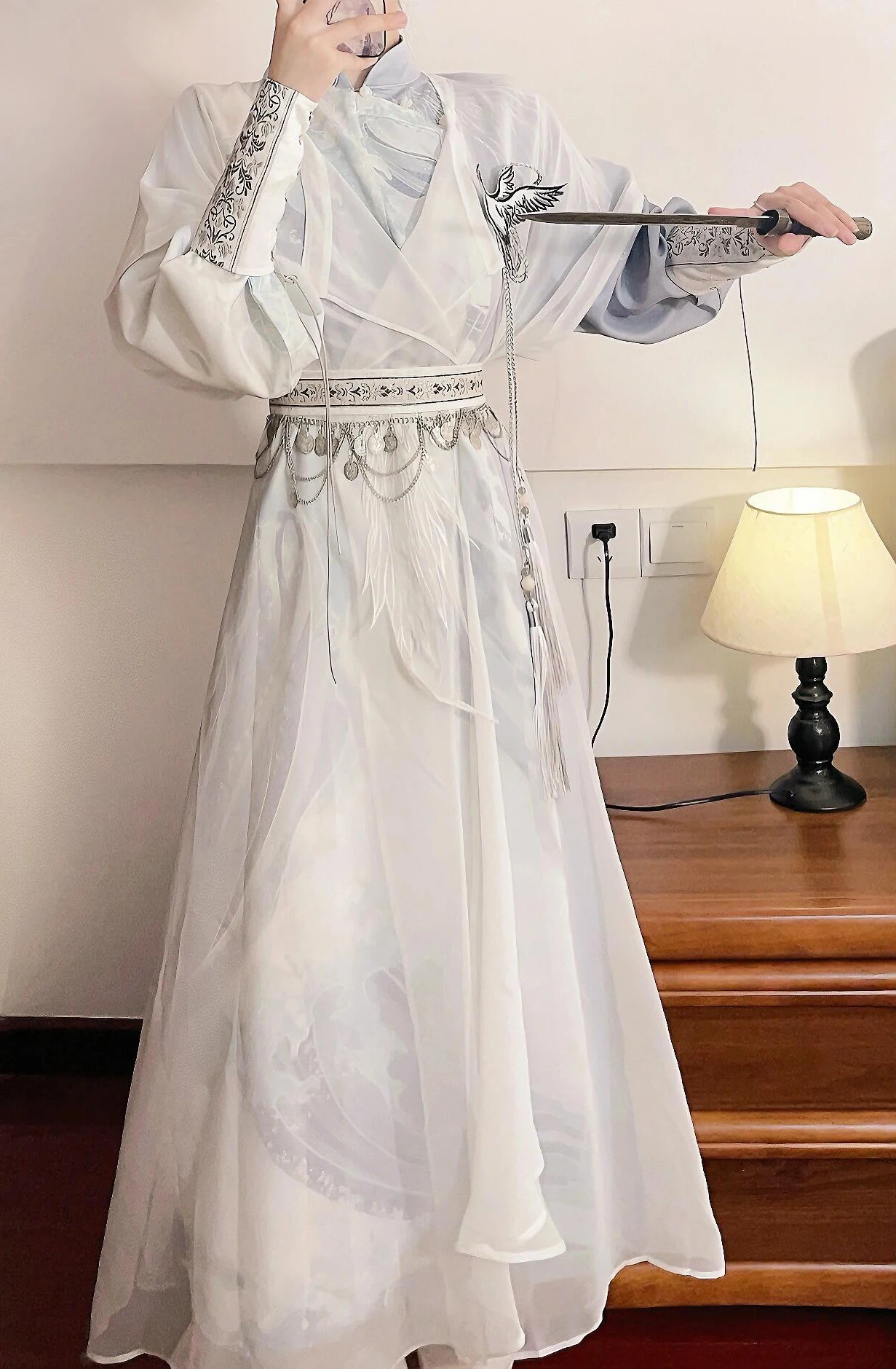 Hanfu Dress Improvement Han Element Round Neck Robe Youth Style Men And Women Han Clothes