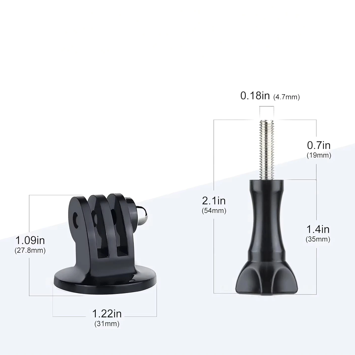 3 Sets Action Tripod Mount Adapter 1/4" Screw Tripod Base Mount for Gopro Hero 13 12  DJI Osmo Action6 Camera  Accessories gallery 1