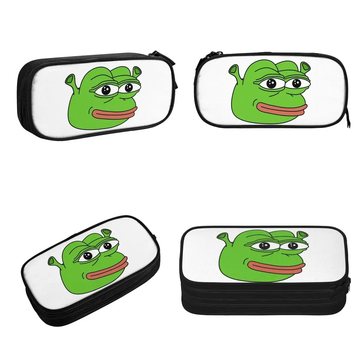 Pepe The Frog Peepo Emote Pencil Cases Large Storage Pen Bags Pen Box Pencil Pouch For Boys Girls Students Stationery School