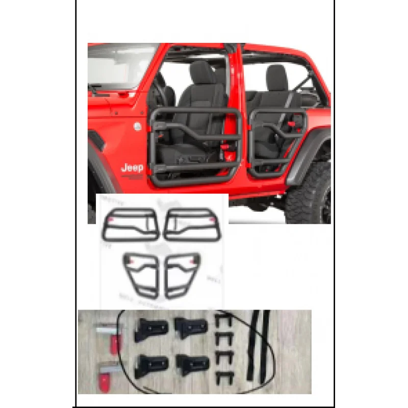 Suitable for 2018+ Jeep Wrangler JL & Gladiator Modified Off-road Upgrade 4 Door Tubular Half Doors Hot Selling