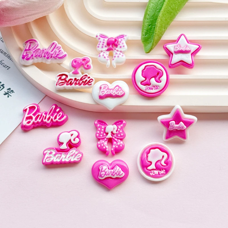New JIBBITZ Cartoon Barbie Shoes Charms For Clogs Clogs Sandals Hole Shoes DIY Decoration Adorable Decoration Party Gift image 2