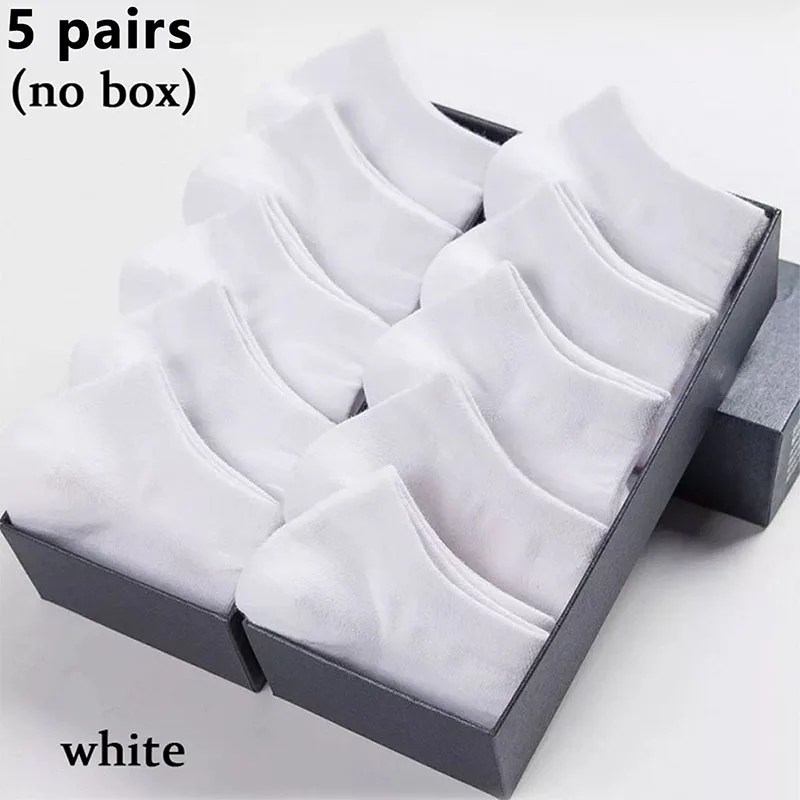 5 Pairs/Lot Low Cut Men Socks Solid Color Black White Gray Breathable Cotton Sports Socks Male Short Socks Women Men