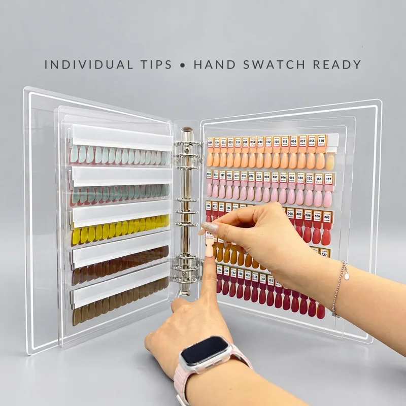 600/504/450 Magnetic Nail Tips Extra Large Display Nail Art Gel Color Sample Swatch Book Storage Manicure Testing Works Tools