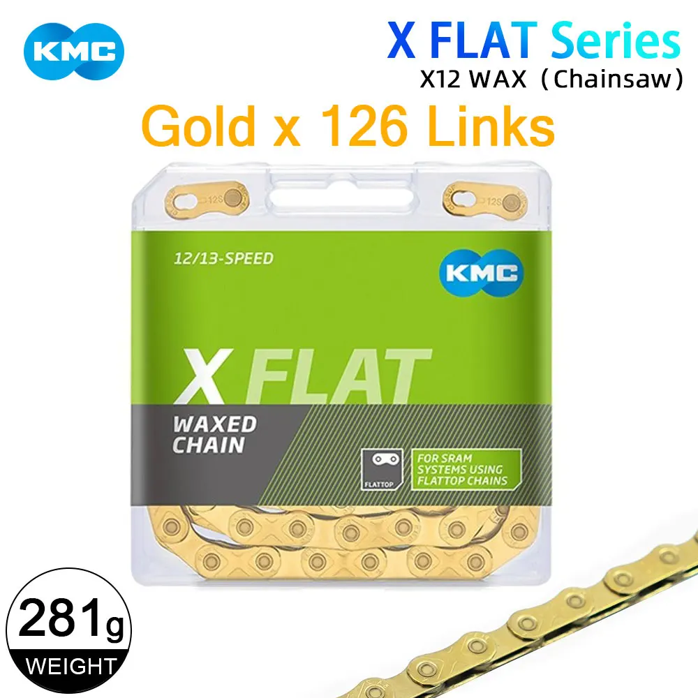 KMC X Flat 12 Speed Bicycle Chain Flattop MTB Chains 12S Curren Road Bike Chain for Shimano DA Sram RED image 3