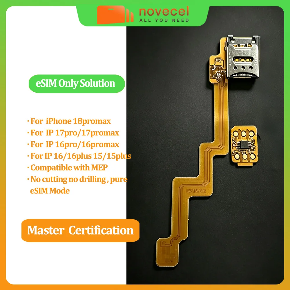 Newest for iPhone 18promax 18 17 16 Pro Max 15Plus 16plus eSIM Unlocking Solution No CNC Retain Original eSIM Support SIMHUB IC