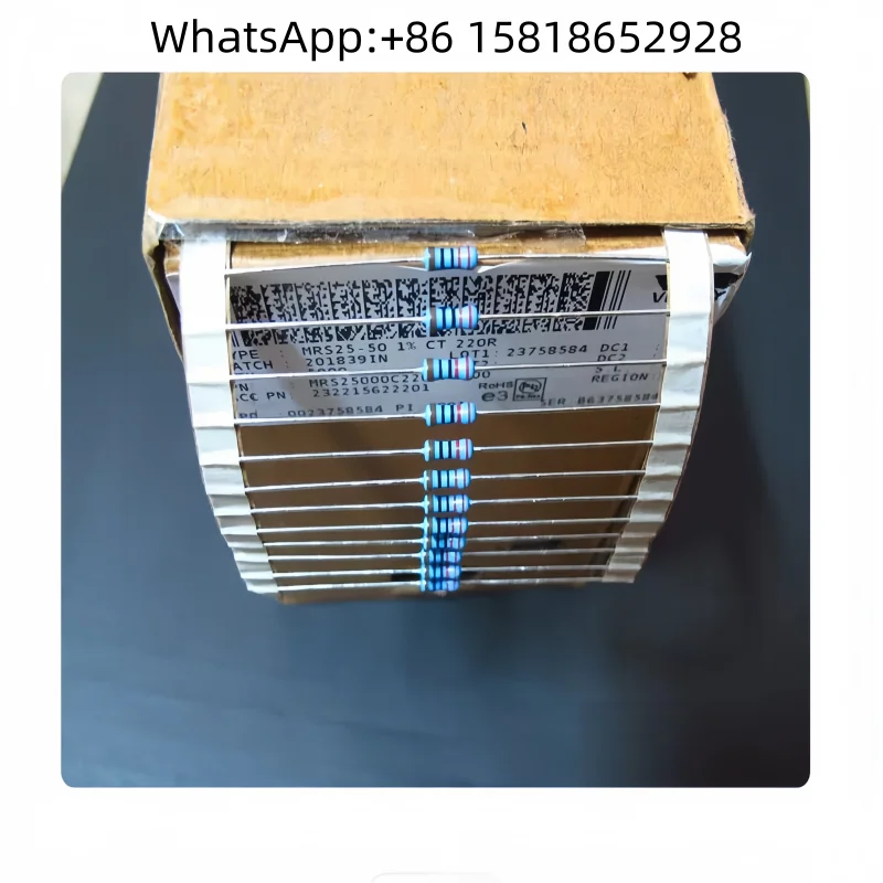 

10 шт. резисторов VISHAY-BC 220R, 1% медно-свинцовая металлическая пленка, MRS25000C2200FCT00