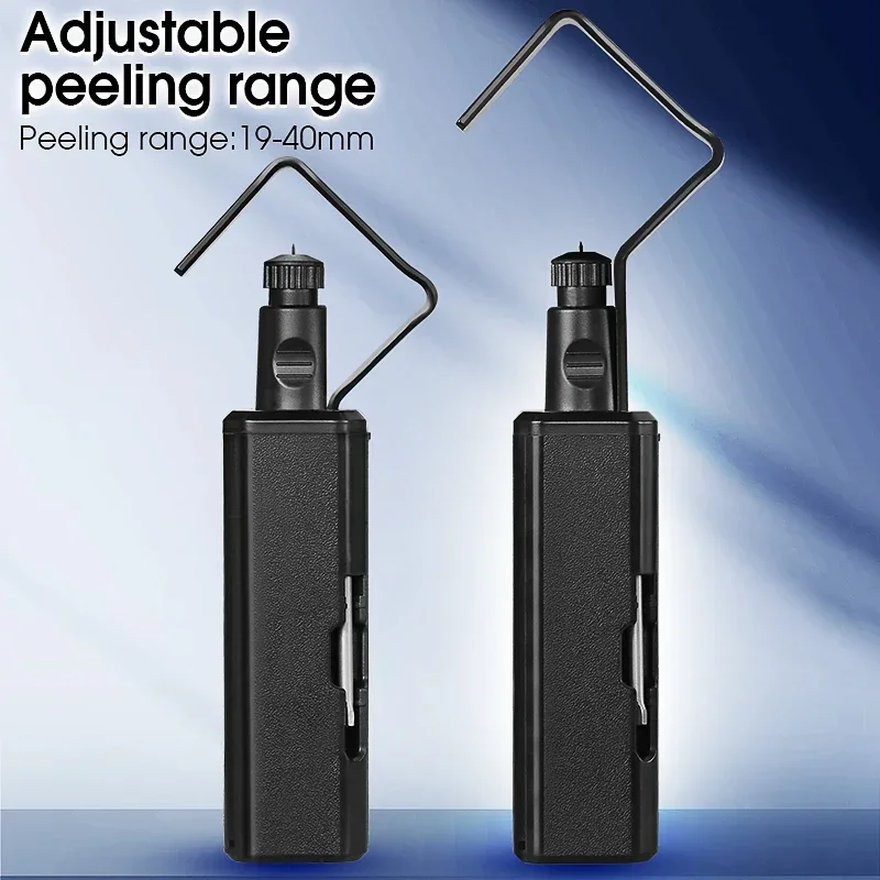 AUA-19-40mm/45-29mm Round Cable Stripper Fiber Optic Tool, Optical Fiber Cable Jacket Slitter, Longitudinal Transverse Dual Use