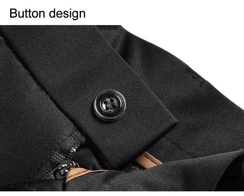Herren Slim Fit Stickerei Anzughose Elastische Stretch Gerade Lässige Hose Männliche Business Formelle Lange Hose – Detail 15