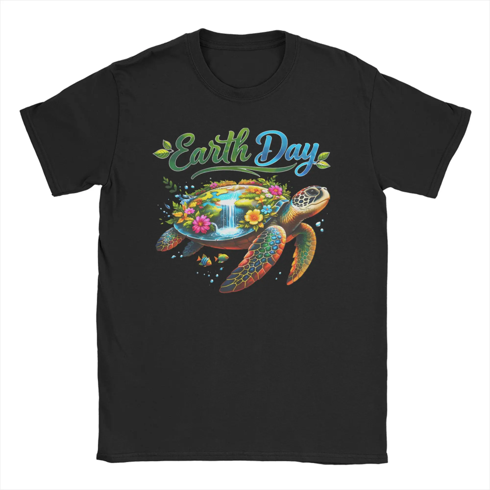 Funny Earth Day 2026 Save The Earth Sea Turtle Men Women T Shirts  Tees Short Sleeve Crewneck T-Shirts 100% Cotton Clothing