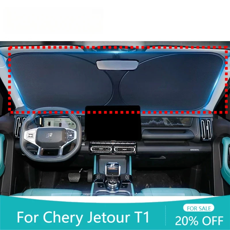 

Car Foldable Car Sun Visor Front Windshield Sunshade Heat Insulation Accessories For Chery Jetour T1 2024 2025 2026