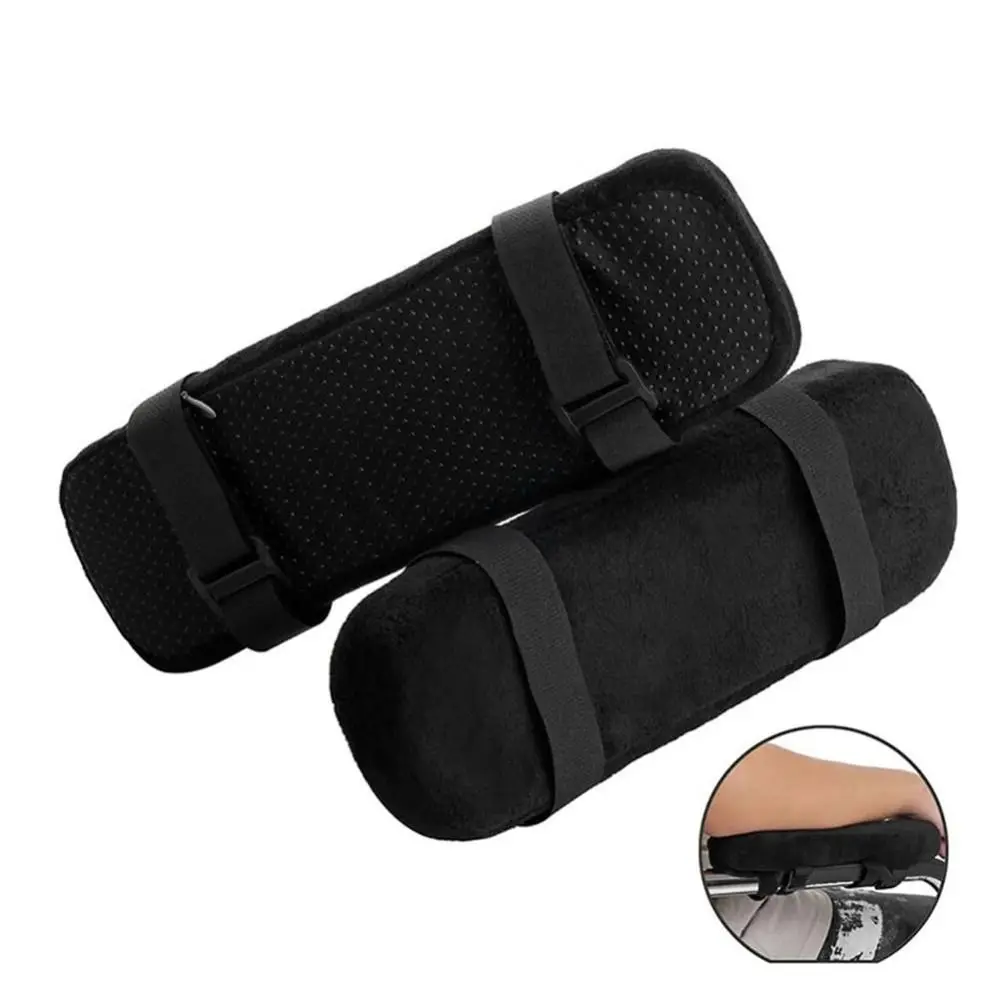 Memory Foam Chair Armrest Pads Fixed Buckle Cushion Pad Armrest Pads Cover Forearm Pressure Relief Arm Rest Cover