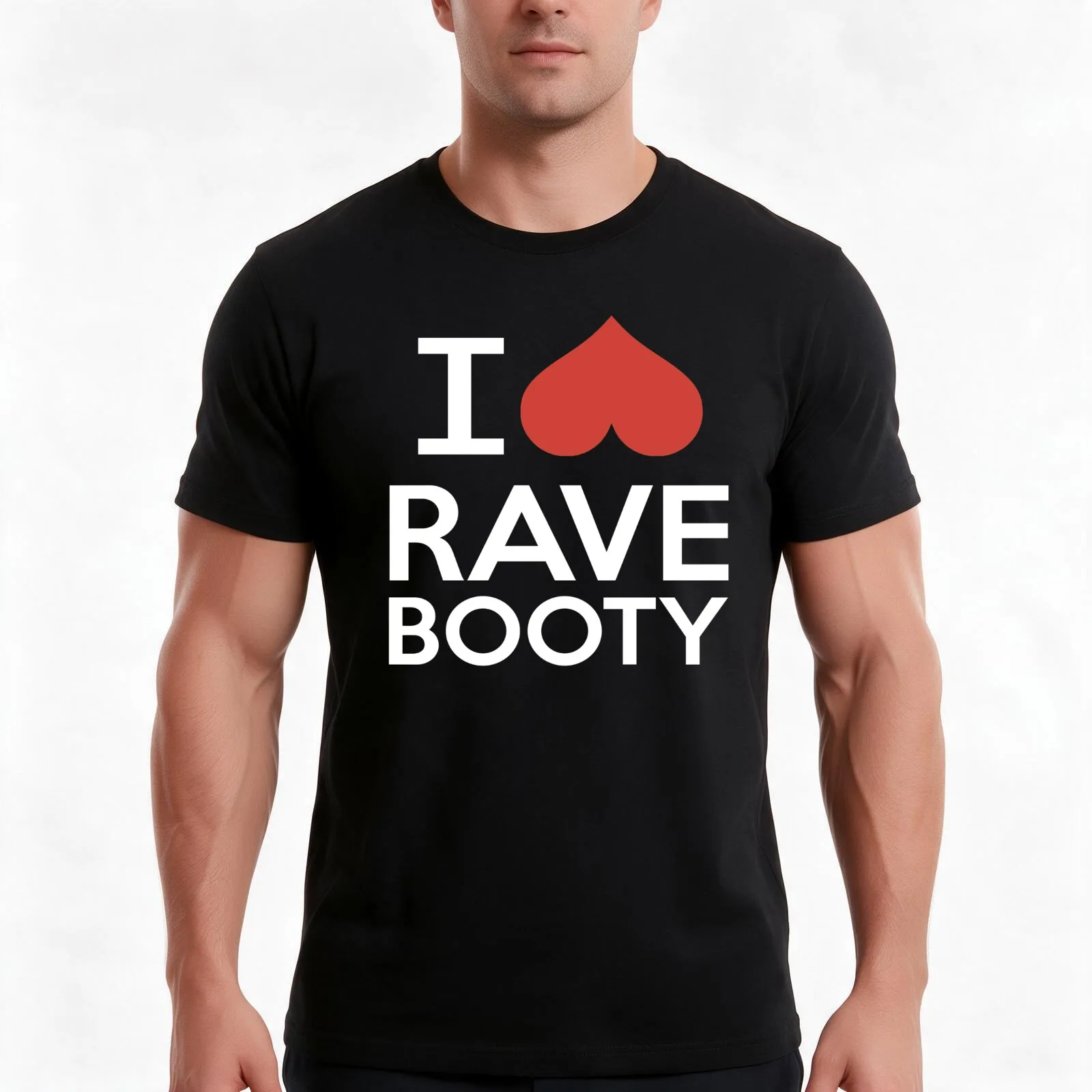 Rave Booty T-Shirt, Summer Casual Cotton Tee, Oversized Streetwear Tops, Vintage Graphic Print, Loose Fit Short Sleeve