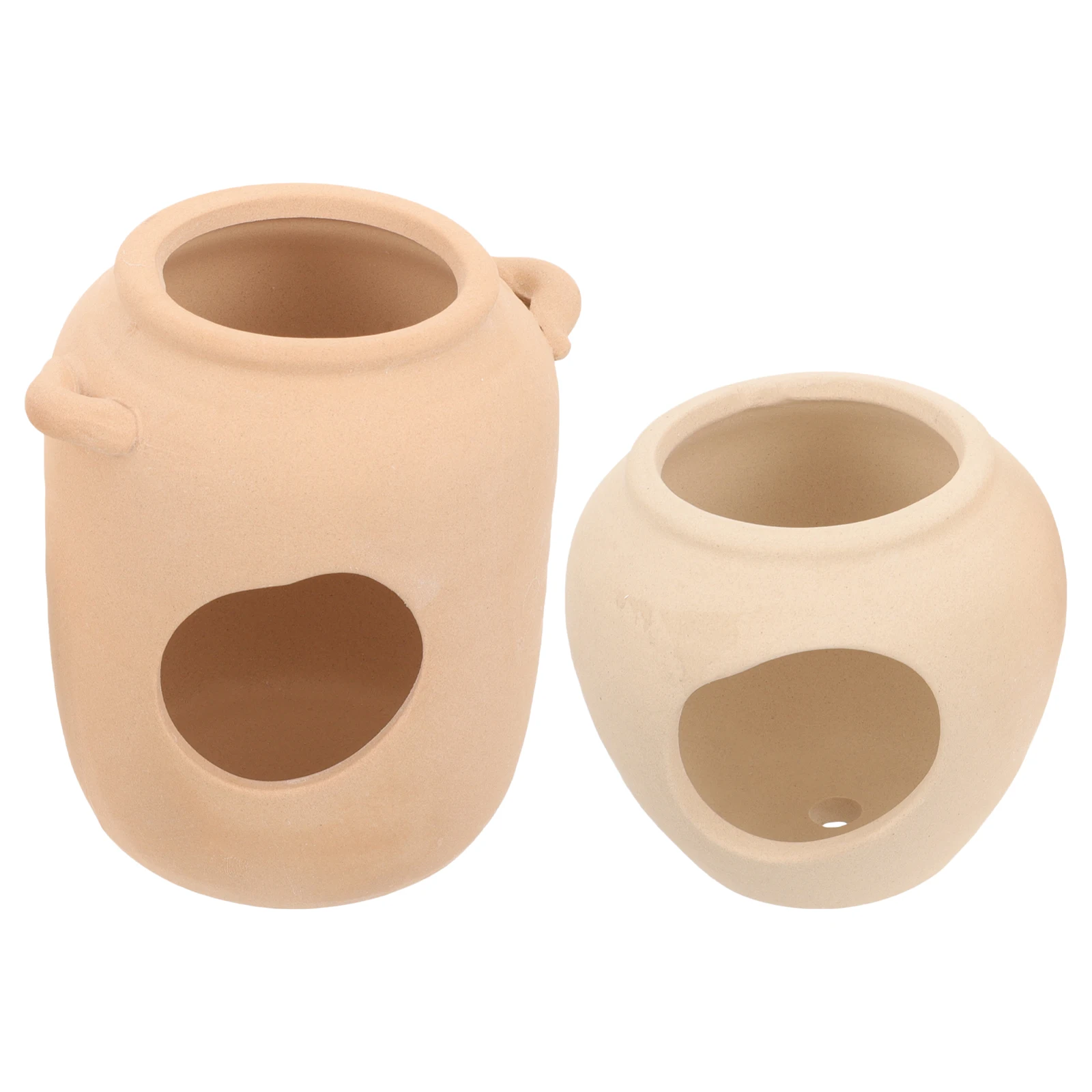 

2Pcs Fish Tank Cave Broken Bucket Ceramic Hideout Aquarium Shelter Fish Tank Accessories Decoration Underwater Hiding Place