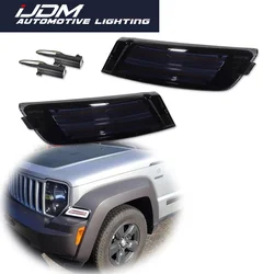 For Jeep Liberty 2005-2007 Car Front Bumper Corner LED Lights White DRL/Parking Lights & Sequential Amber Turn Signal Lights 12V