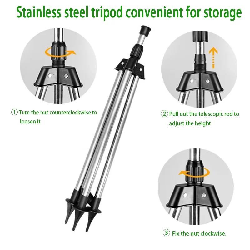 Rotating Tripod Sprinkler 360 Degree Large Area Coverage Automatic Rotating Yard Sprinkler Irrigation Watering System