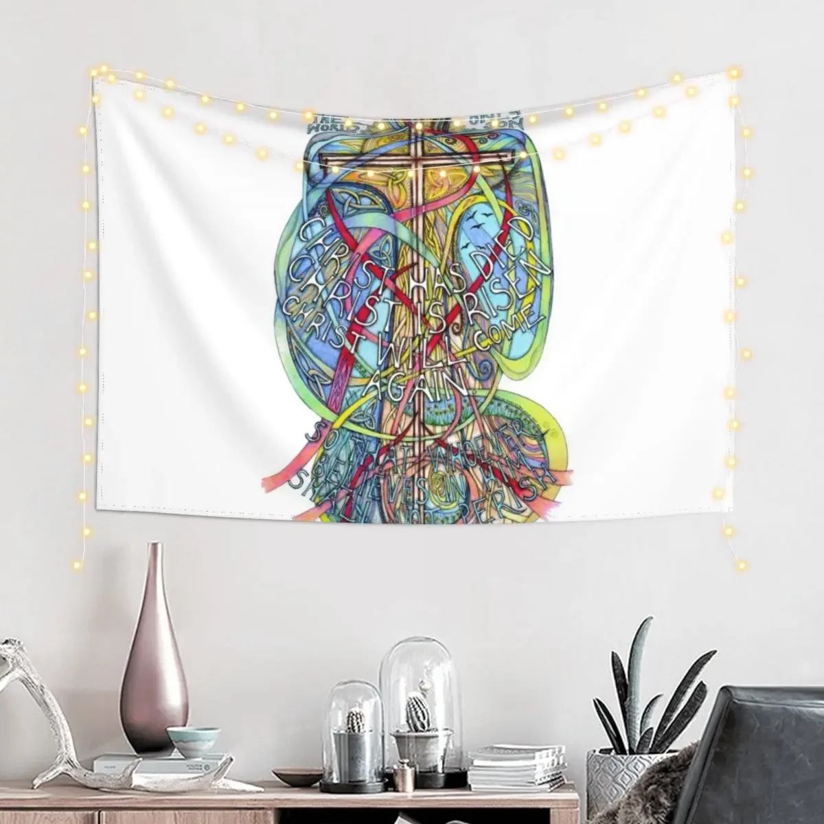 Christ is Risen Tapestry Wall Decoration Wall Deco Bedroom Decoration Tapestry