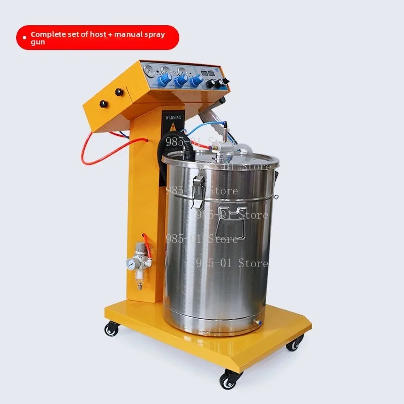 Portable electrostatic powder coating machine, experimental system with powder coating test function