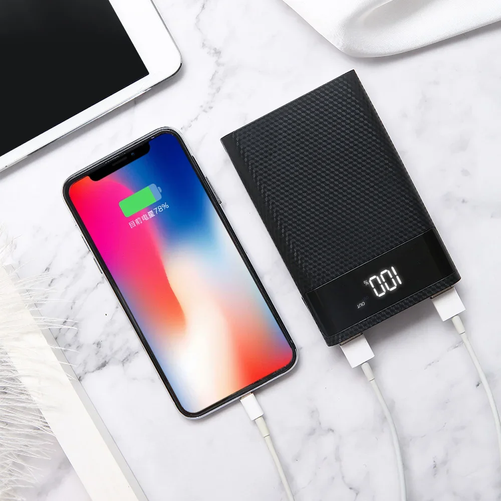 Power Bank Fai-da-te 2x18650 – Custodia Portatile Ricaricabile 5V/2.1A, Senza Saldatura, Facile Da Montare (10,2 X 4,1 X 2,5 Cm)