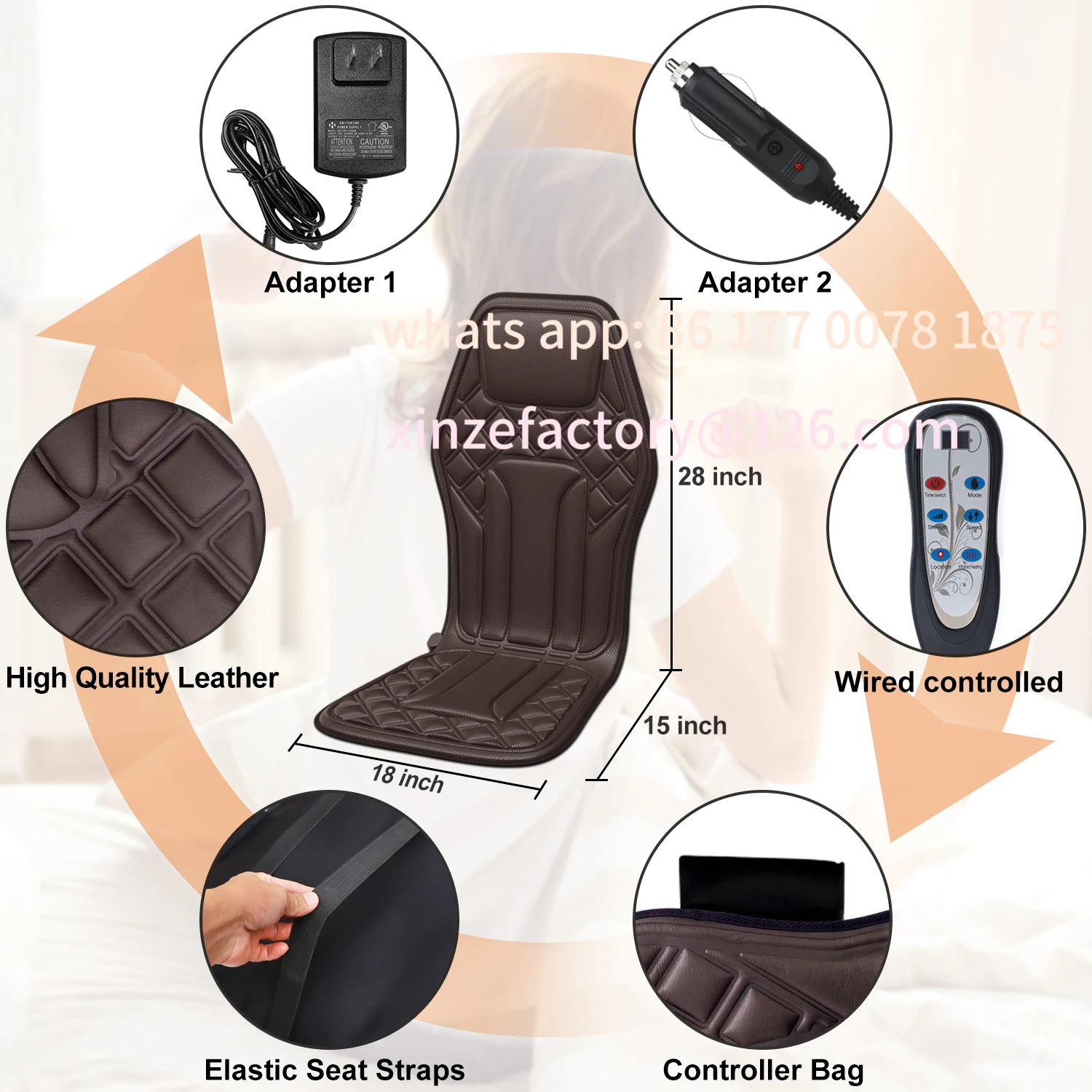 Customizable Electric Massage Mattress Vibrating Heating Massager Cushion For Neck Back Foot Full Body Pain Stress Relief Body