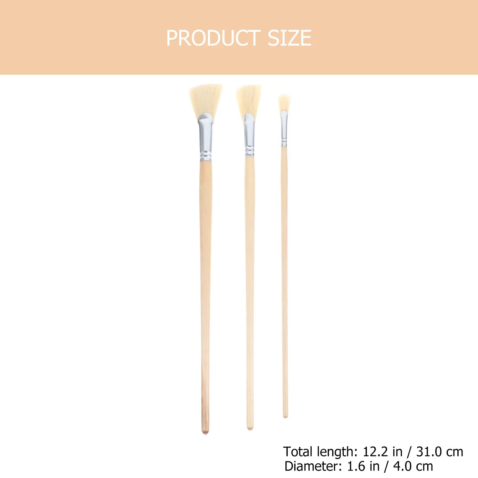 3Pcs Oil Painting Brushes Professional Artist Brush Set Portable Ergonomic Watercolor Gouache Acrylic Drawing Supplies