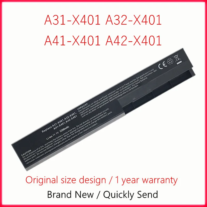 

Laptop Battery For ASUS A31-X401 A32-X401 A41-X401 A42-X401 F301 F401 F501 S301 S401 S501 X301 X401 X501 X501A X501U X301U