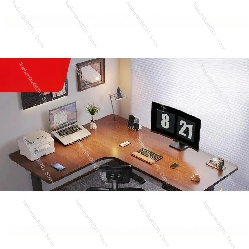 Corner intelligent electric lifting table legs electric home desk desk L-shaped worktable corner computer table