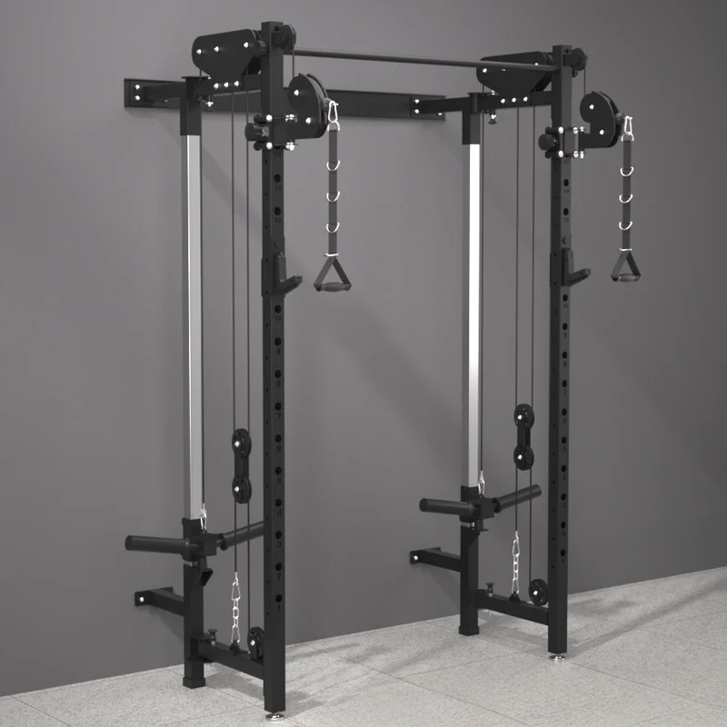 Foldable squat rack wall bird comprehensive trainer free bench press high pull-down Large Fitness Equipment Integrated