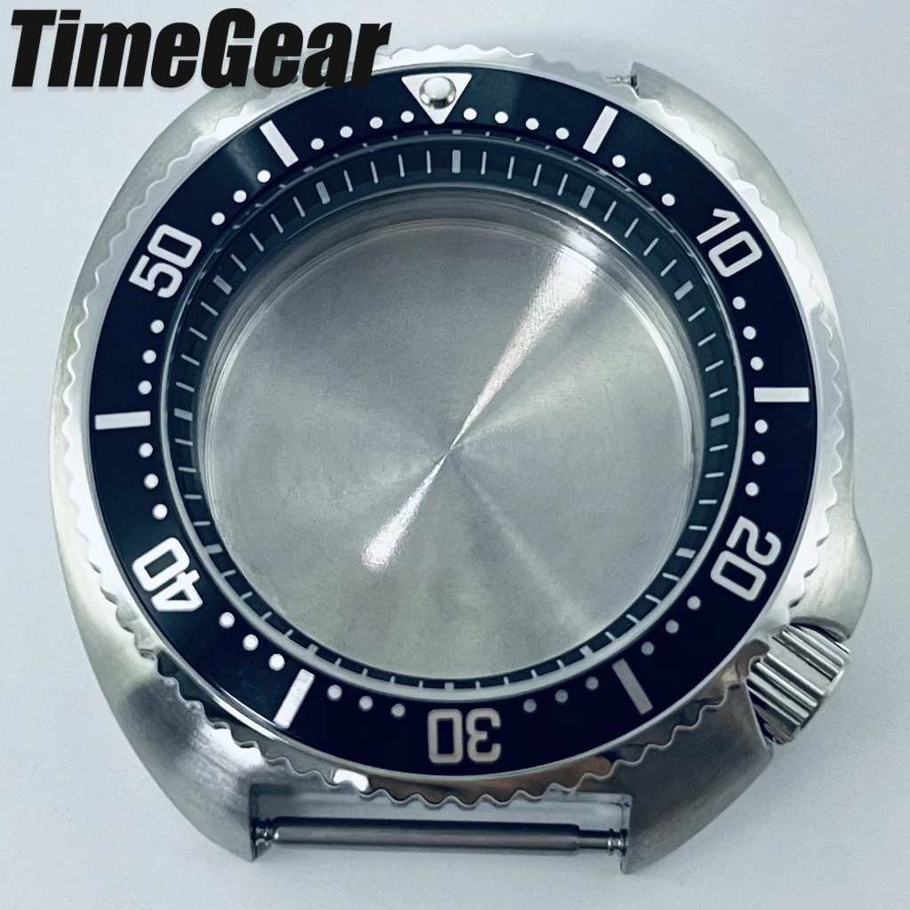 44mm Black Ring NH35 Watch Case Turtle Turtle Abalone Captain Fit Dial 28.5mm For NH34 NH35 NH36 NH38 NH70 NH72 Movemen