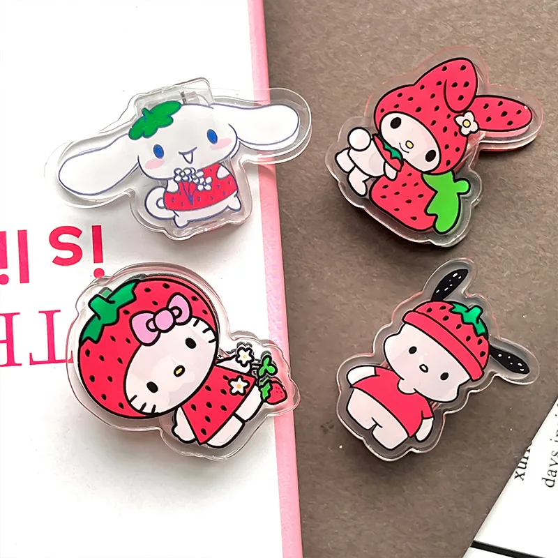 Sanrio Kawali Hellokitty My Melody Cinnamoroll Pochacco Keroppi Pp Clip Memo Clip almacenamiento lindo estudiante niños juguetes regalo para niñas