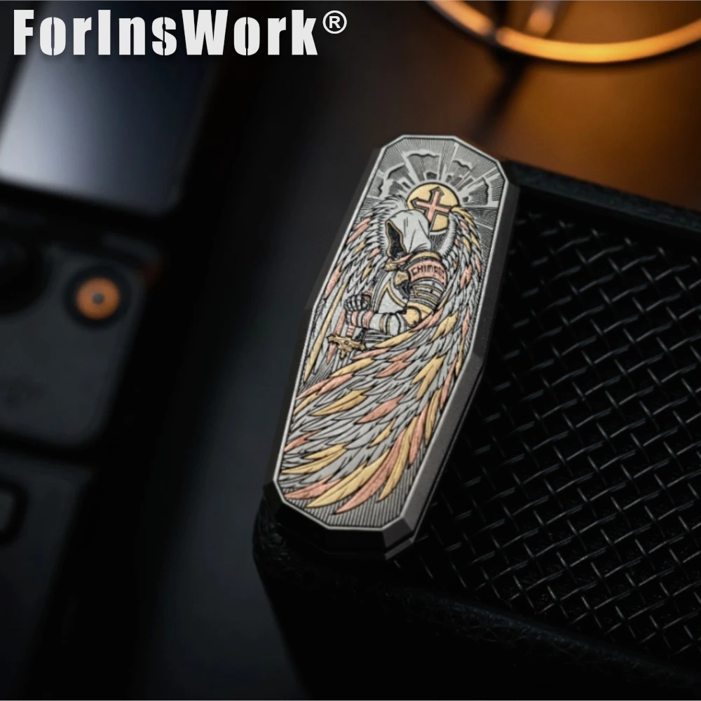 CHIMAGO Titanium Engraving Saint-Demon Covenant Limited To 150 Pieces Push Slider Fidget Finger Toys